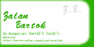 zalan bartok business card